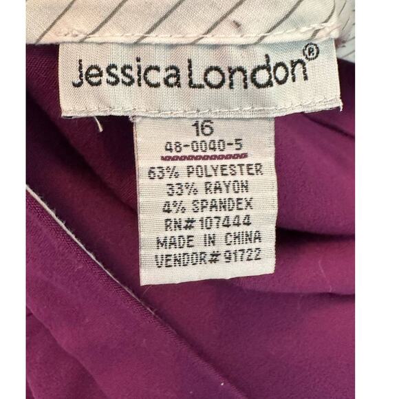 Jessica London magenta purple cropped pants size 16 - Picture 3 of 11